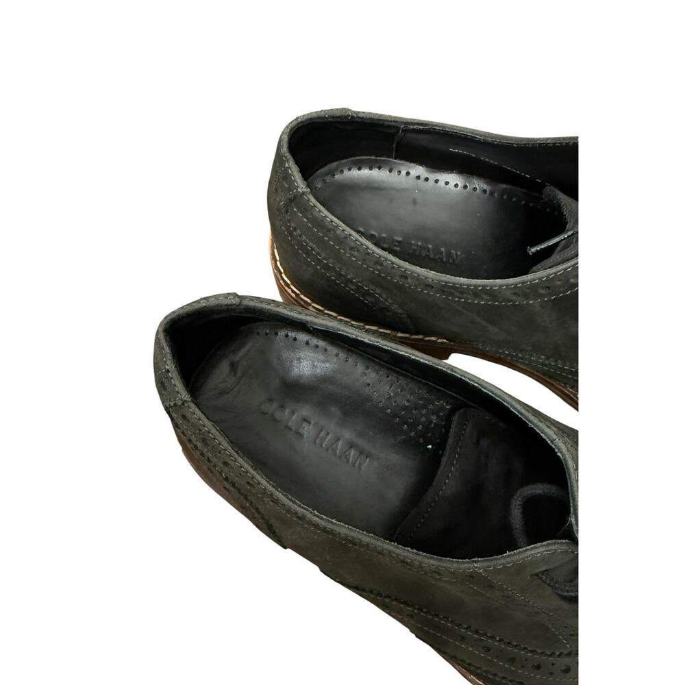 Cole Haan Men’s Colton Black Leather Wingtip Oxford Dress Shoes Size 12 Brogue - Picture 8 of 9